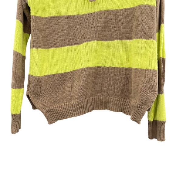 Edge Womens Cotton Pullover Knit Striped Long Sleeve Sweater - Picture 8 of 10